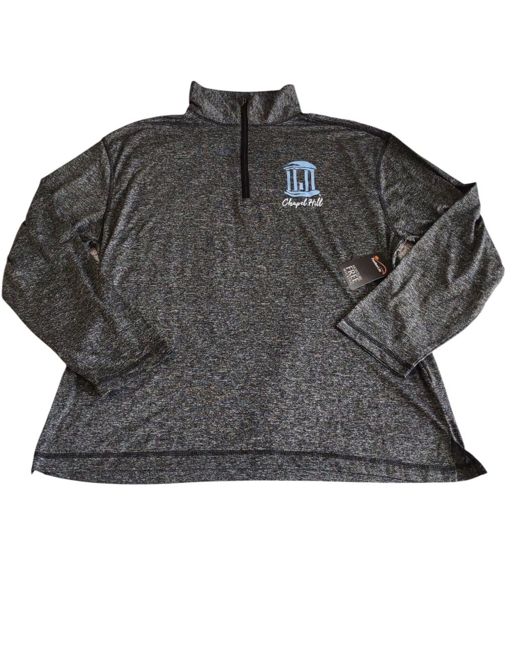 Featherlite Medium UNC Chapel Hill 1/4 Zip Grey Pullover